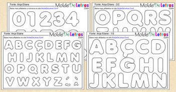 Molde de Letras e Números Anja Eliane
