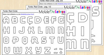 Molde de Letras Red Circle