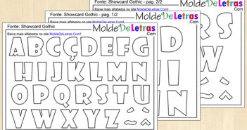 Molde de Letras Showcard Gothic