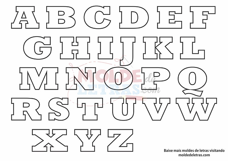 Molde de Letras Rockwell Molde de Letras Rockwell