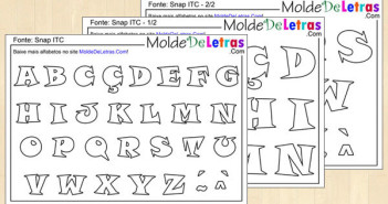 Molde de Letras e Números Snap ITC