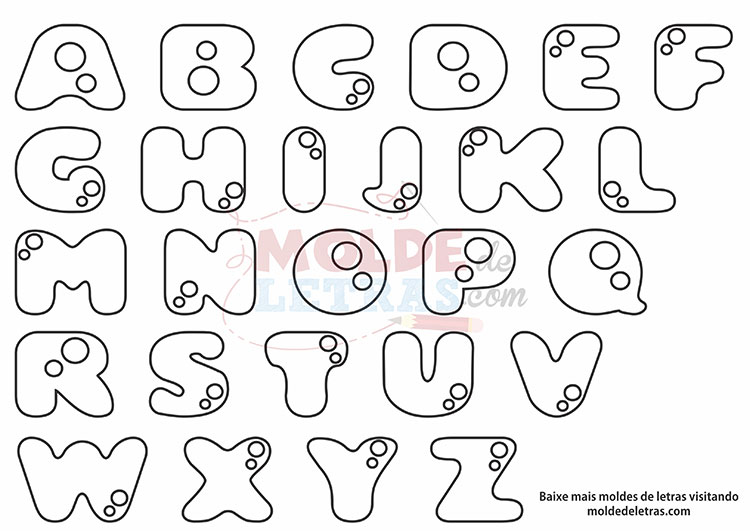 Molde de Letras Bambina Molde de Letras Bambina