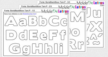 Molde de Letras e Números Boris Black Bloxx