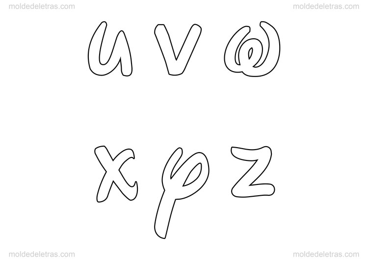 Molde de Letras Walt Disney Minúsculas - tamanho extra grande Molde de Letras Walt Disney Minúsculas - tamanho extra grande