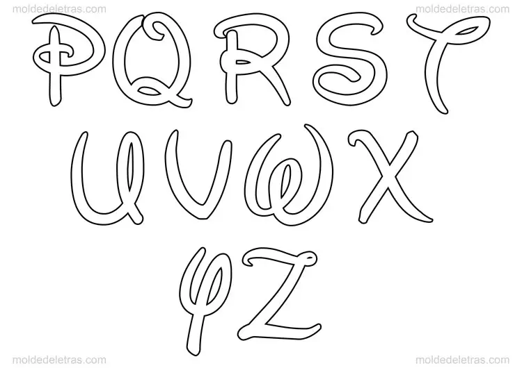 Featured image of post Moldes De Letras De Disney Para Imprimir En cada letra aparecen diferentes modelos de moldes de letras