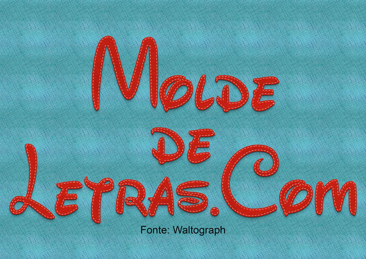 Molde de Letras e Números Walt Disney Molde de Letras e Números Walt Disney