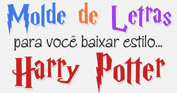 Molde de Letras e Números estilo Harry Potter