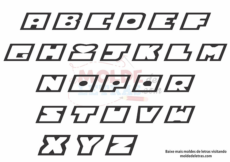 Molde de Letras Powerpuff