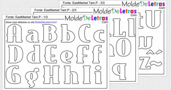 Molde de Letras e Números East Market