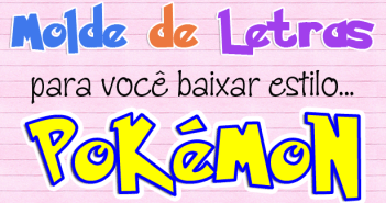 Molde de Letras e Números estilo Pokémon