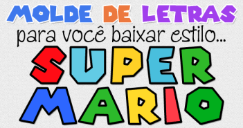 Molde de Letras e Números estilo Super Mario