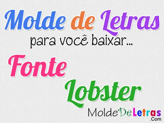 Molde De Letras E Numeros Estilo Lobster Para Baixar