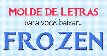 Molde De Letras do filme Frozen