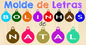 Molde de Letras Bolinhas de Natal