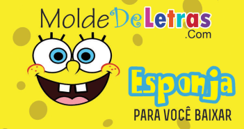Molde de Letras Bob Esponja Molde de Letras Bob Esponja