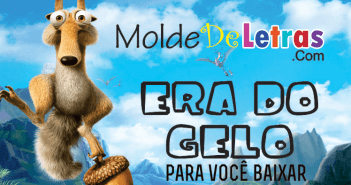 Molde de Letras da Era do Gelo Molde de Letras Era do gelo