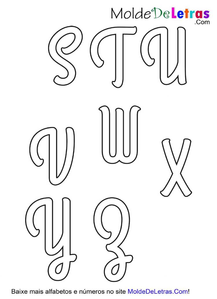 Molde de Letras Cursivas Maiúsculas - grande Molde de Letras Cursivas Maiúsculas - grande