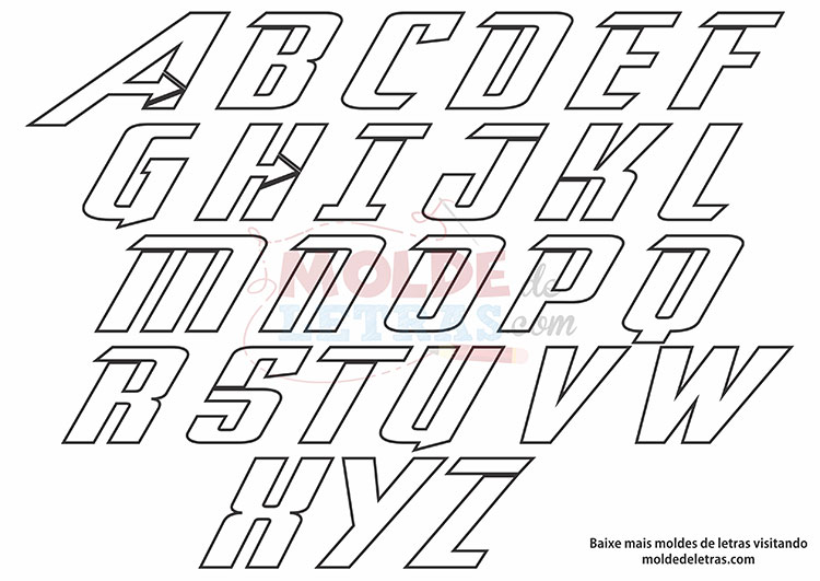 Molde de Letras Vingadores Molde de Letras Vingadores