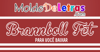 Molde de Letras Cursivas “Brannboll Fet” Molde de Letras Cursivas "Brannboll Fet"