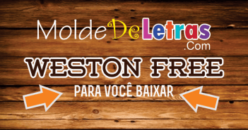 Molde de Letras do Velho Oeste Americano Molde de Letras Velho Oeste