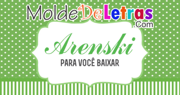 Molde de Letras Cursivas “Arenski” Molde de Letras Cursivas "Arenski"