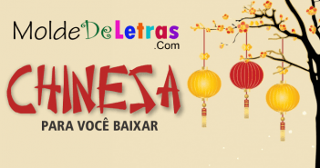 Molde de Letras Chinesa