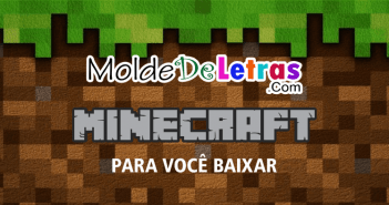 Molde de Letras Minecraft
