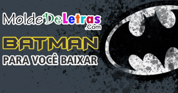 Molde de Letras e Números estilo Batman