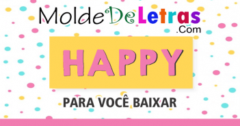 Molde de Letras Happy
