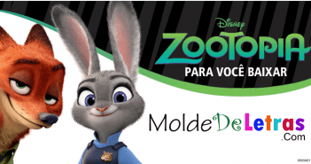 Molde de Letras Zootopia