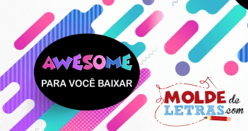 Molde de Letras Awesome