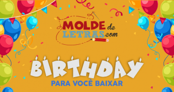 Molde de Letras Birthday