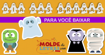 Molde de Letras Dia das Bruxas