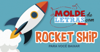 Molde de Letras Rocket Ship