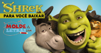 Molde de Letras e Números Shrek