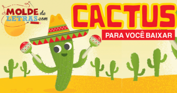 Molde de Letras e Números Cactus