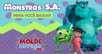 Molde de Letras Monstros