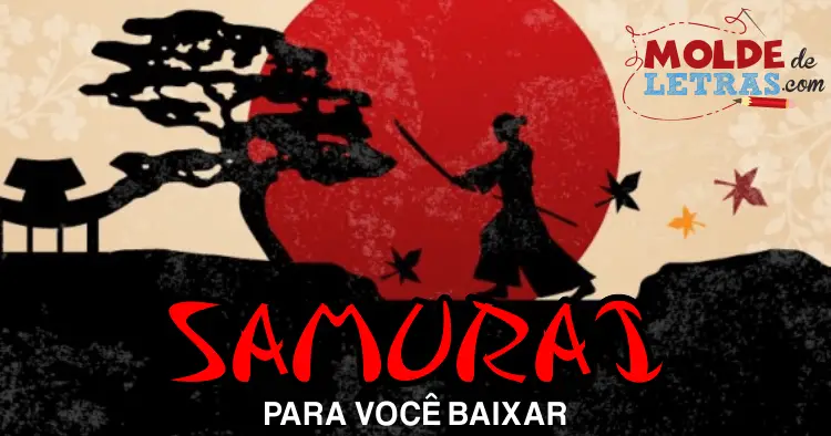 Molde de Letras e Números Samurai