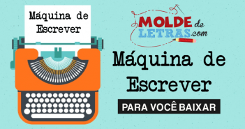 Molde de Letras Máquina de Escrever