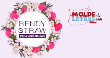 Molde de Letras e Números Bendy Straw