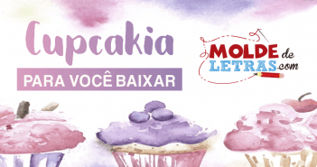 Molde de Letras e Números Cupcakia
