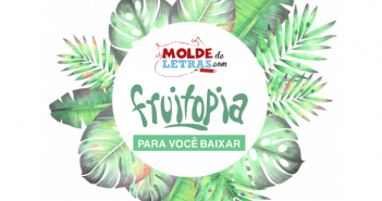Molde de Letras e Números Fruitopia