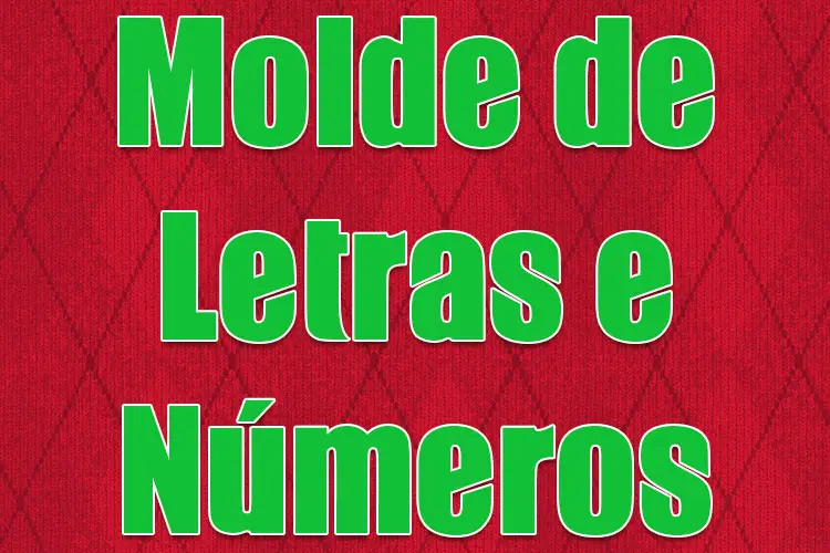 Molde de Letras e Números Fonte Gabo