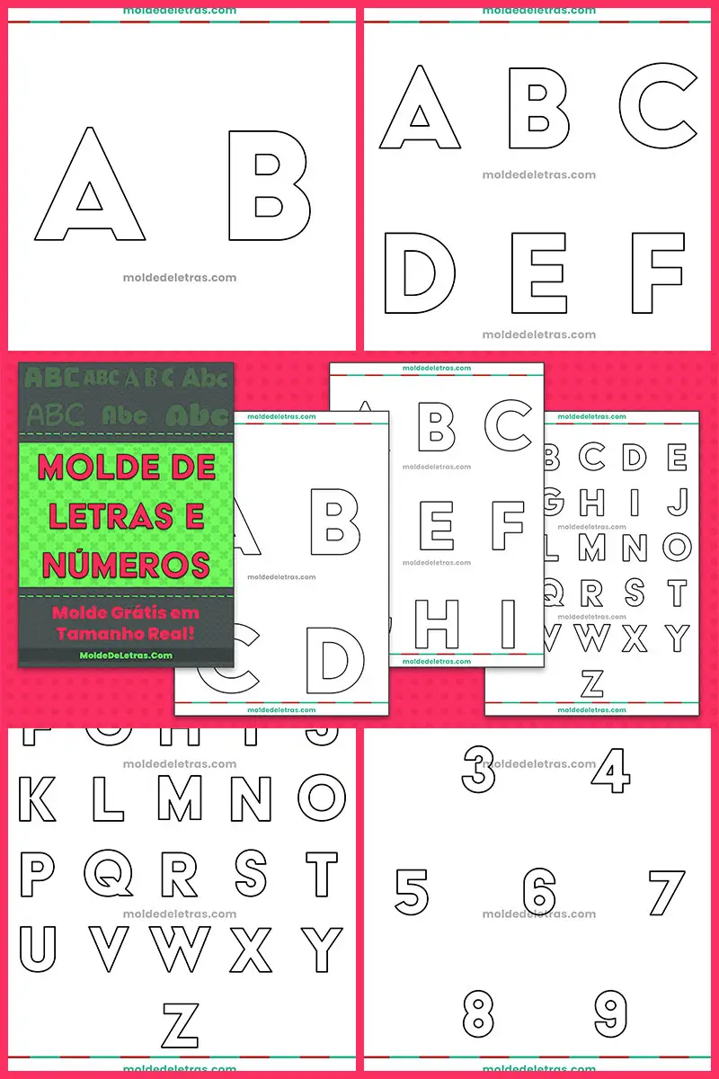 Molde de Letras e Números para Baixar e Imprimir