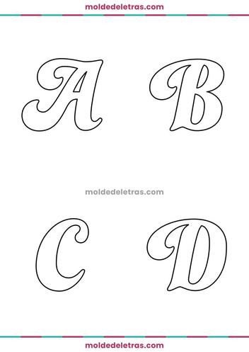 Molde de Letras Cursivas e Números Funkydori Baixar Grátis
