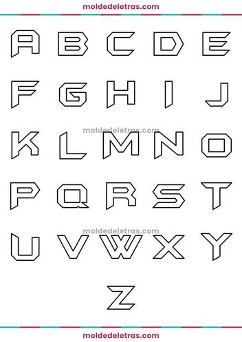 Molde de Letras e Números Estilo Batman Forever para Baixar