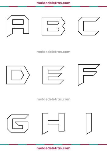 Molde de Letras e Números Estilo Batman Forever para Baixar