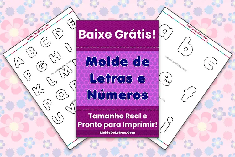 Molde de Letras Curvas Fonte Anja Eliane com Números Molde de Letras Curvas Fonte Anja Eliane com Números