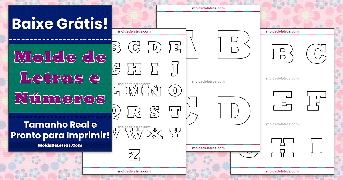 Molde de Letras e Números Anja Eliane  Moldes de letras, Letras e numeros,  Molde de números