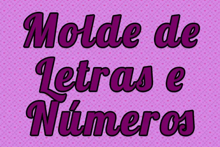 Molde de Letras Cursivas Lobster com Números